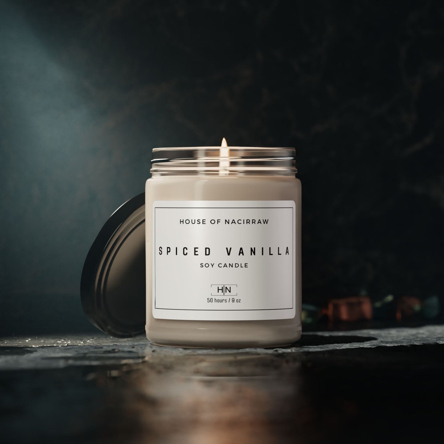 Spiced Vanilla Scented Soy Candle, 9oz