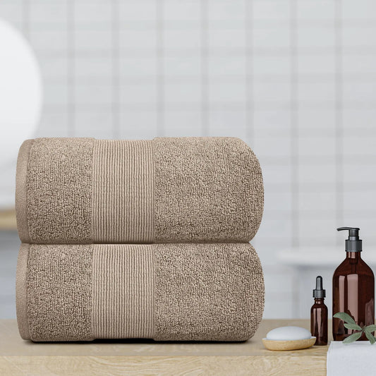 Taupe Oversized Bath Sheet Towels- 2 Pack