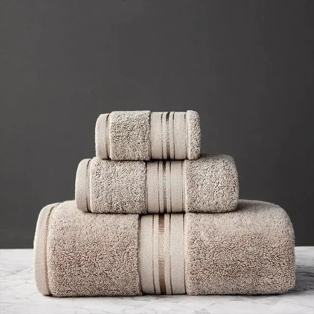 Egyptian Cotton Bath Towel 3-piece Set