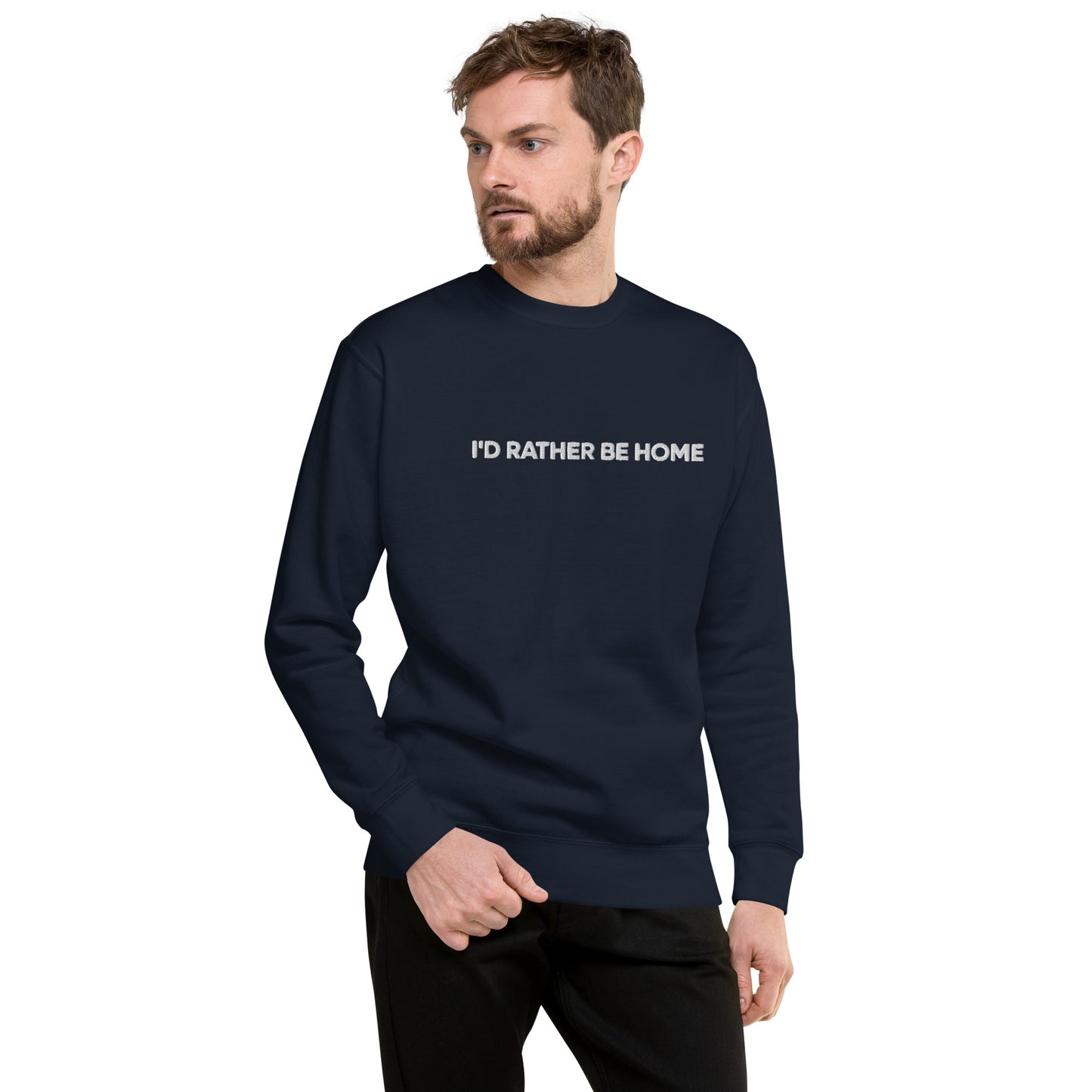 At Home Embroidered Unisex Premium Sweatshirt