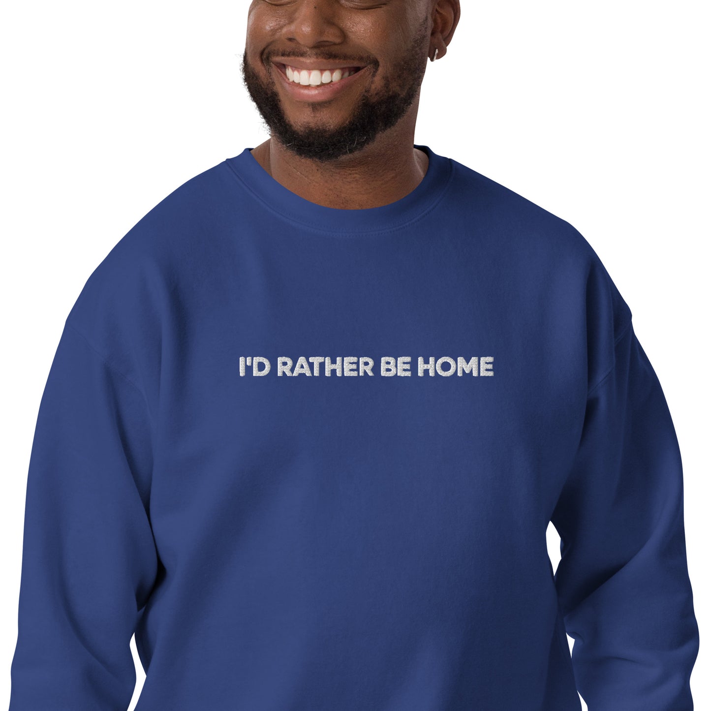 At Home Embroidered Unisex Premium Sweatshirt