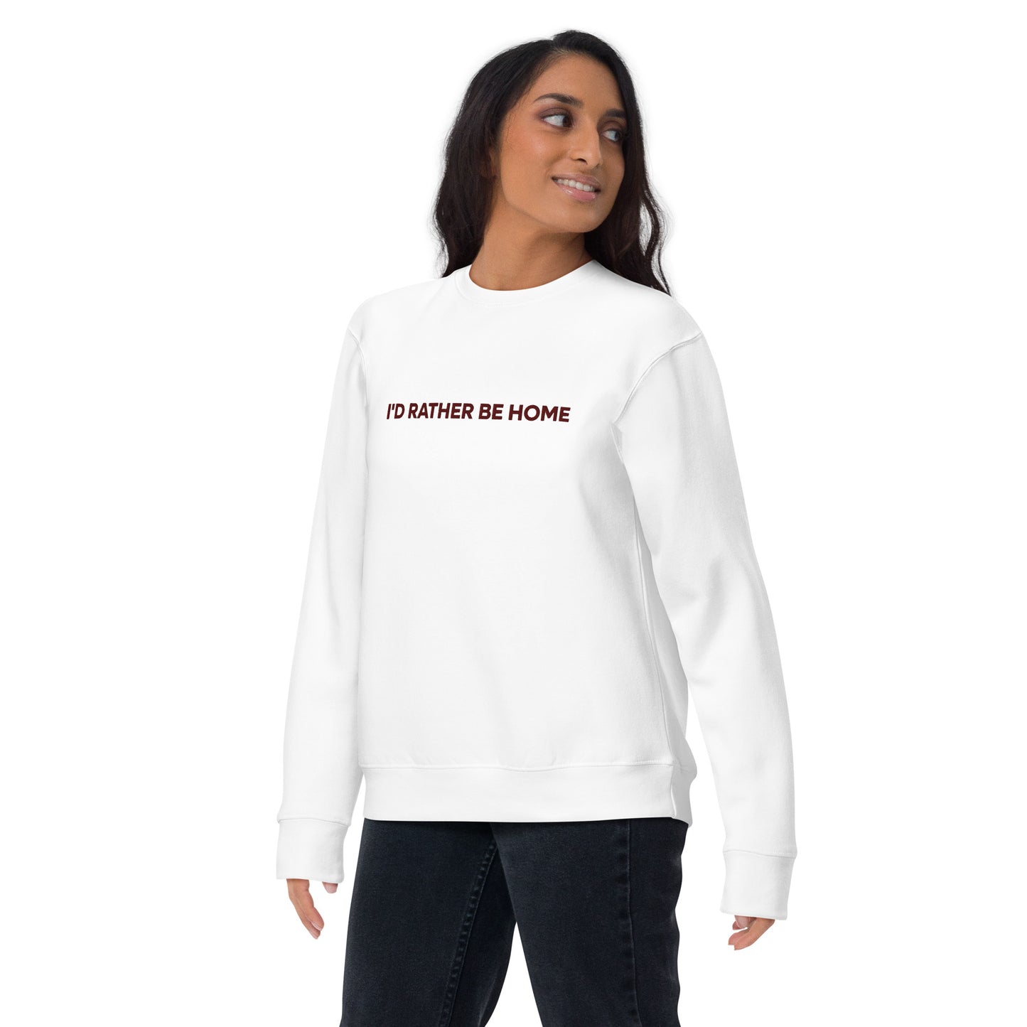 At Home Embroidered Unisex Premium Sweatshirt