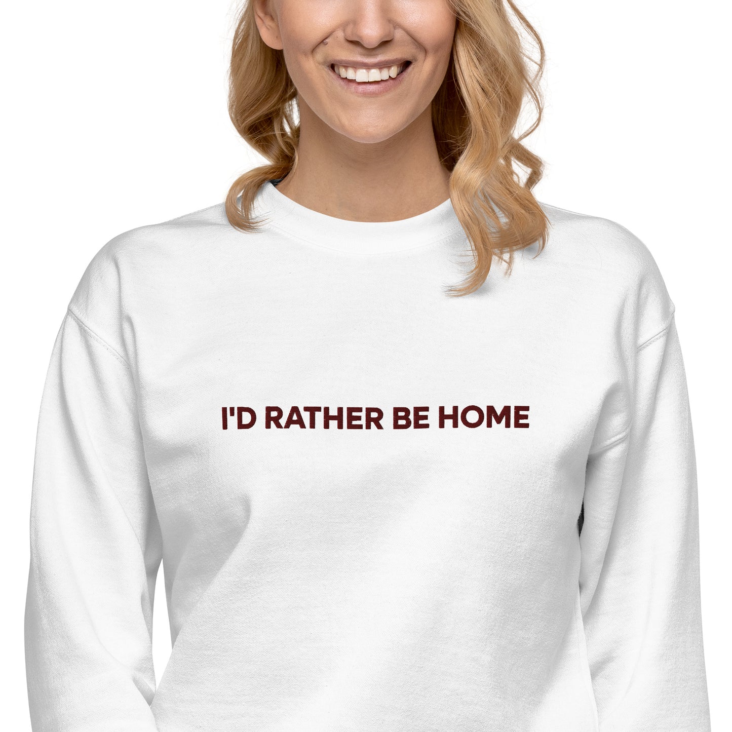 At Home Embroidered Unisex Premium Sweatshirt